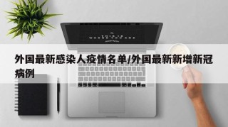 外国最新感染人疫情名单/外国最新新增新冠病例